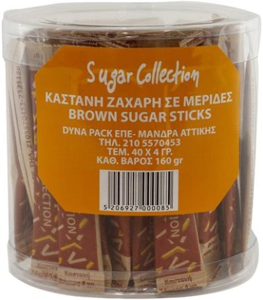 Sticks Καστανής Ζάχαρης Sugar Collection (40x4gr)