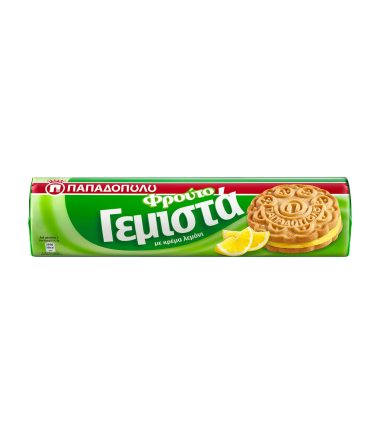 Μπισκότα γεμιστά με λεμόνι Παπαδοπούλου (200gr)
