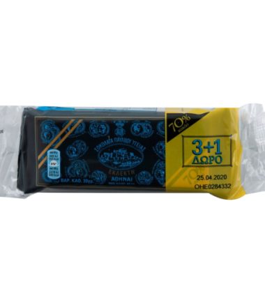 Σοκολάτα υγείας 70% Παυλίδη (4x30gr) 3+1 δώρο