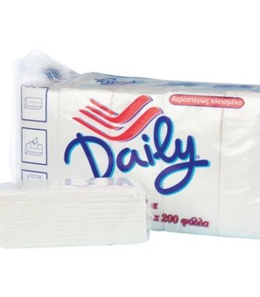 Χειροπετσέτες Ζικ Ζακ 230gr Daily (4000 φύλλα)