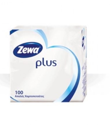 Χαρτοπετσέτες λευκές 30x30 Zewa (100 φύλλα)