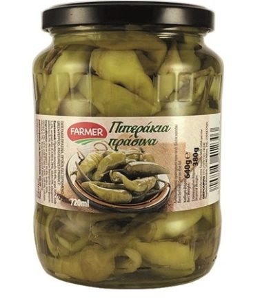 Πιπεράκια πράσινα σε βάζο Farmer (720ml)