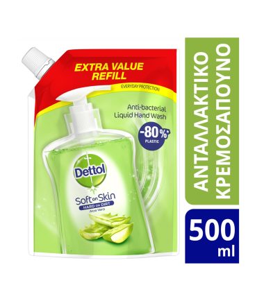 Ανταλλακτικό υγρό κρεμοσάπουνο Aloe Pouche Dettol (500ml)