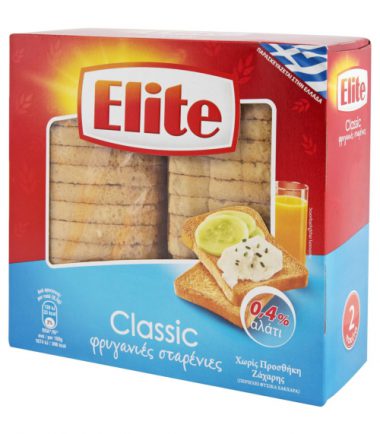 Φρυγανιές σίτου με 0,4% αλάτι Elite (250gr)