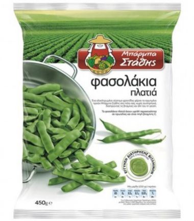 Φασολάκι πλατύ κατεψυγμένο Μπάρμπα Στάθης (450gr)