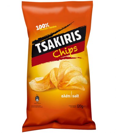 Πατατάκια salt Τσακίρης (2x140gr) -0,50€
