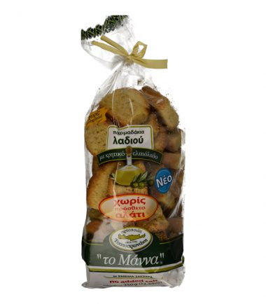 Παξιμάδι λαδιού χωρίς αλάτι Μάννα (350gr) -0,50€