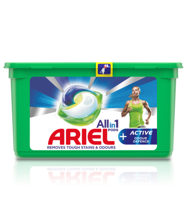 Κάψουλες πλυντηρίου pods ALLin1 Active Ariel (13 τεμ) 1+1 δώρο