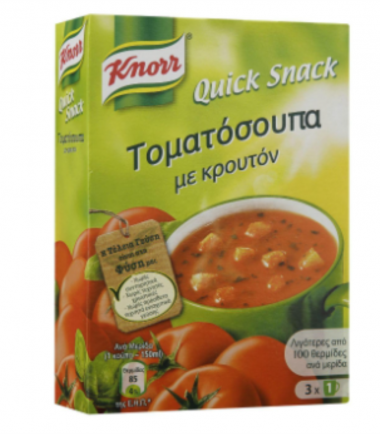 Τοματόσουπα με κρουτόν Quick Soup Knorr (57gr)