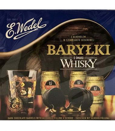 Dark Choco Barrels με γέμιση σοκολάτας whisky Wedel (200gr)