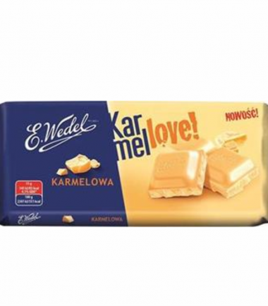 Σοκολάτα λευκή με καραμέλα Wedel (90gr)