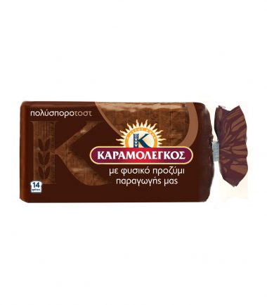 Ψωμί του τοστ Πολύσπορο Καραμολέγκος (340gr)