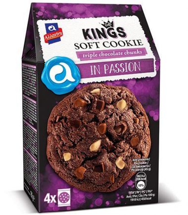 Μπισκότα με τριπλή σοκολάτα Soft Kings (180gr)