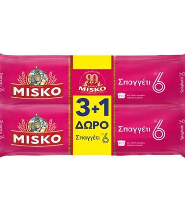 Spaghetti N.6 Misko (4x500gr) 3+1 δώρο