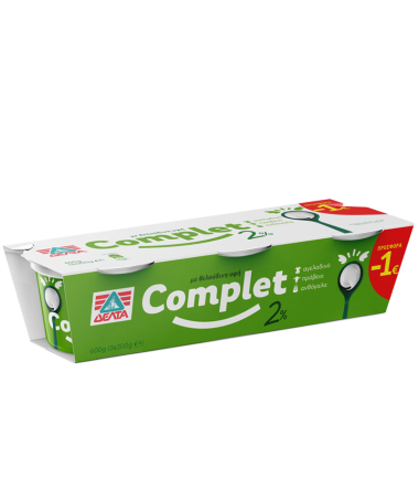 Γιαούρτι στραγγιστό Coplete 2% λιπαρά Δέλτα (3x200gr) -1€