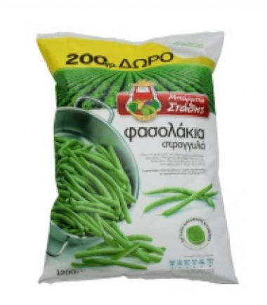 Φασολάκι στρογγυλό κατεψυγμένο Μπάρμπα Στάθη (1kg) +200gr δώρο