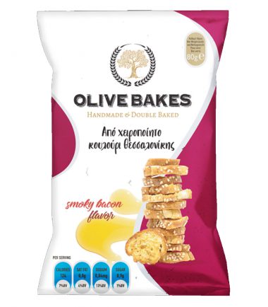 Παξιμαδάκια με γεύση μπέικον Olive Bakes (80gr)