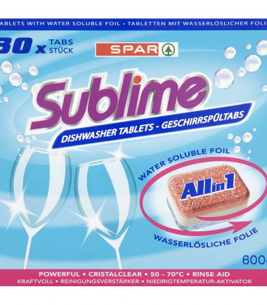 Απορρυπαντικό πλυντηρίου πιάτων σε ταμπλέτες SPAR (30τεμ)