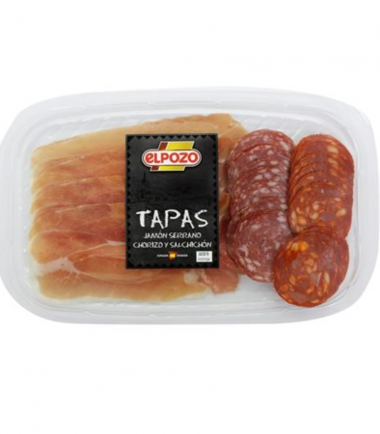 Χαμόν Serrano σε φέτες Χωρίς Γλουτένη Elpozo (120gr)