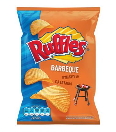 Κυματιστά πατατάκια Μπάρμπεκιου Ruffles (130 g)