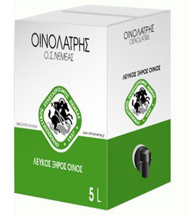 Οίνος Λευκός Ξηρός ΑΟΣ ΝΕΜΕΑΣ Οινολάτρης (5lt)