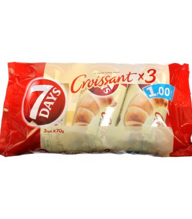 Kρουασάν με κρέμα κακάο 7 days (3x70gr)