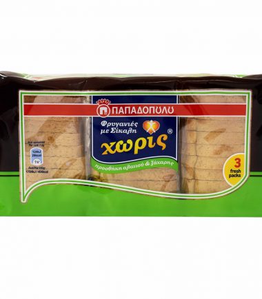 Φρυγανιές σίκαλης χωρίς προσθήκη αλατιού και ζάχαρης Παπαδοπούλου (240gr)