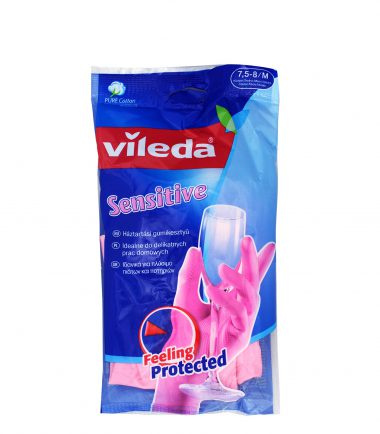 Γάντια medium sensitive ροζ Vileda