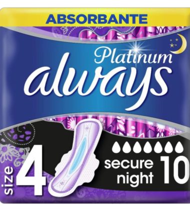 Σερβιέτες ultra platinum secure night Always (10 τεμ)