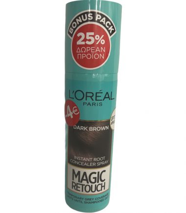 Spray για τη κάλυψη λευκών ριζών Dark brown Loreal (100ml) -4€