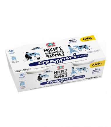 Γιαούρτι στραγγιστό 10% λιπαρά Μικρές Οικιγενειακές Φάρμες Δέλτα (2x200gr)