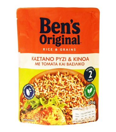 Ρύζι Καστανό με Κινόα, Tομάτα & Βασιλικό σε 2' BEN'S ORIGINAL (220gr)