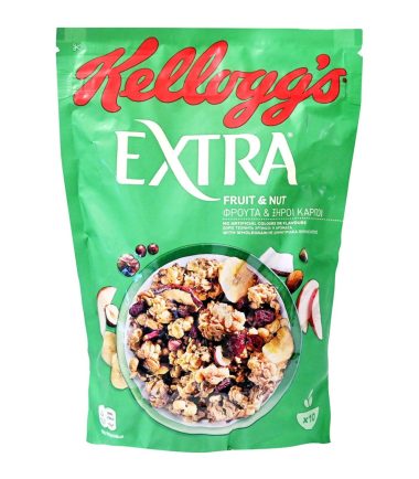 Μούσλι Μπουκιές Βρώμης Crunchy KELLOGG'S Extra Fruit & Nut (450gr)