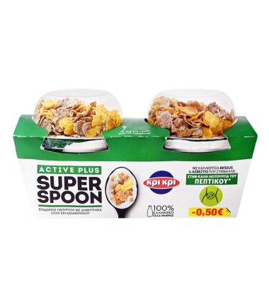 Επιδόρπιο Γιαουρτιού Active Plus/Super Spoon ΚΡΙ ΚΡΙ (200gr x 2) (-0.50€)