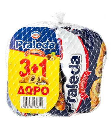 Praleda Κρουασάν Hazelnut Δίχτυ ΕΒΓΑ (4 x 80g) (3+1)