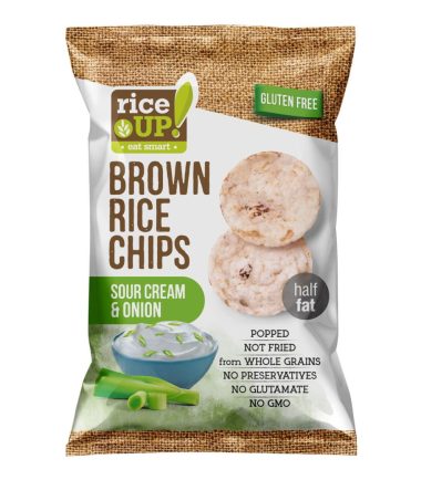Brown Rice Chips Ρυζιού Sour Cream & Onion Gluten Free (60gr)