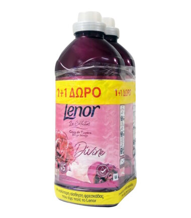 Μαλακτικό Ρούχων LENOR Divine Ruby Jasmine (2 x 45μεζ) (1+1 Δώρο)