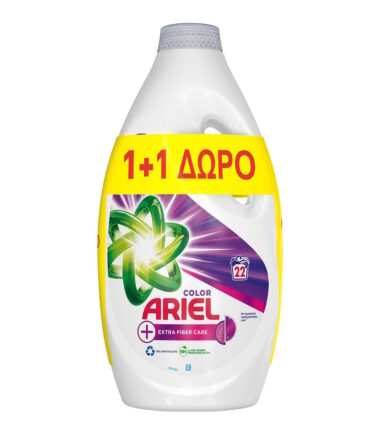Υγρό Απορρυπαντικό Πλυντηρίου Ρούχων ARIEL Extra Fiber Care (22μεζ) (1+1 Δώρο)