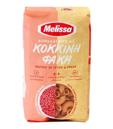 Πάστα Ζυμαρικών Κοράλλι Ριγέ με Κόκκινη Φακή ΜΕΛΙΣΣΑ (400gr)