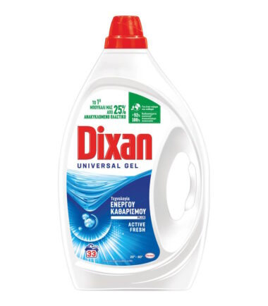 Απορρυπαντικό Πλυντηρίου Ρούχων Gel DIXAN Φρεσκάδα Ωκεανού (33μεζ)