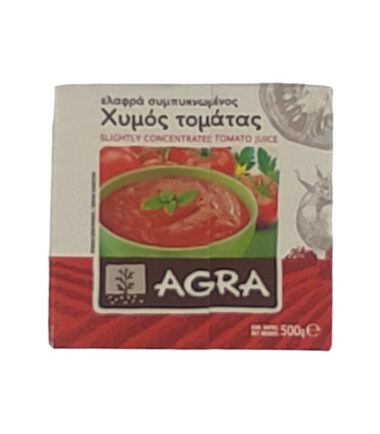 Ελαφρά Συμπυκνωμένος Χυμός Ντομάτας AGRA (500gr)