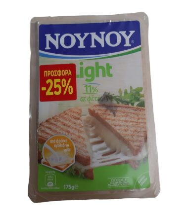 Τυρί Μαλακό με 11% Λιπαρά σε Φέτες ΝΟΥΝΟΥ Light (175gr) (-25%)