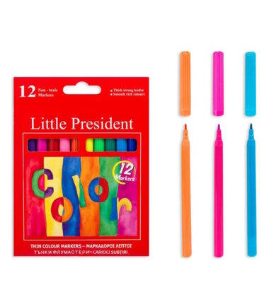 Μαρκαδόροι Λεπτοί (12τεμ)