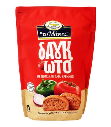 Παξιμαδάκια Μπουκιές ΤΟ ΜΑΝΝΑ Δαγκωτό με Τομάτα Πιπεριά & Κρεμμύδι (110gr)