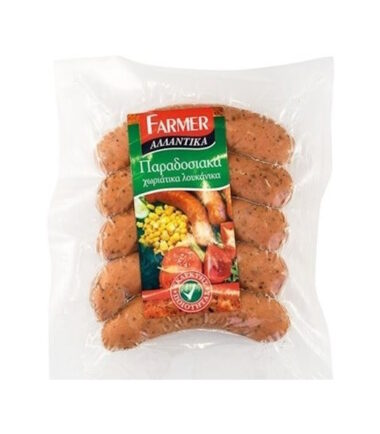 Farmer 500gr Λουκανικα Χοιρινα