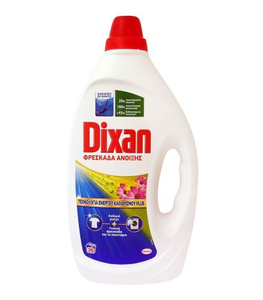 Υγρό Απορρυπαντικό Πλυντηρίου Ρούχων Gel DIXAN Φρεσκάδα Άνοιξης (1.620lt) (36μεζ)