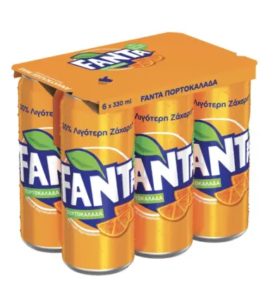 Αναψυκτικό Πορτοκαλάδα Με Ανθρακικό Sleek KC FANTA (6x300ml)