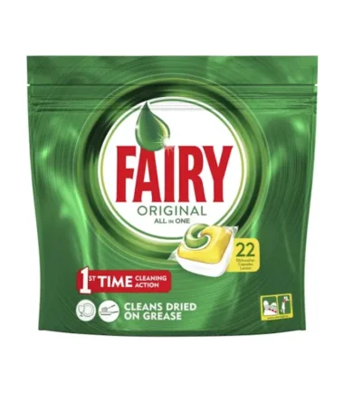 Ταμπλέτες Πλυντηρίου Πιάτων FAIRY Original Lemon (22 τεμ)