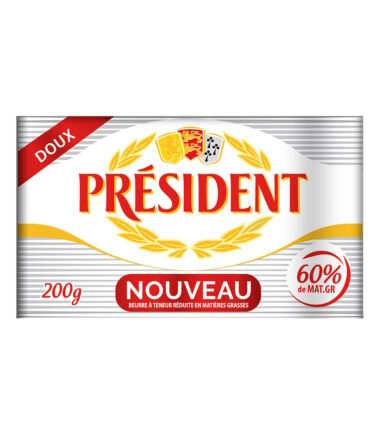 Βούτυρο Ανάλατο 60% Λιπαρά PRESIDENT Soft (200gr)