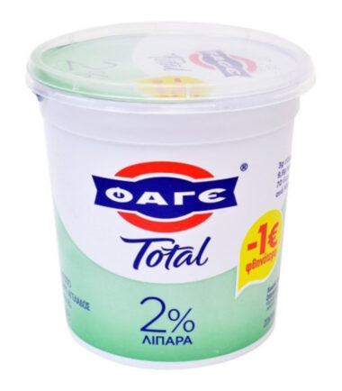 Γιαούρτι Αγελάδος Στραγγιστό ΦΑΓΕ Total 2%  Λιπαρά (1kg) (-1€)